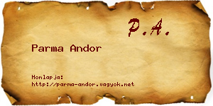 Parma Andor névjegykártya